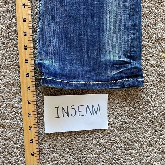 Rock & Roll Cowgirl Low Rise Bootcut Jeans 28X34 Bling - Picture 11 of 11